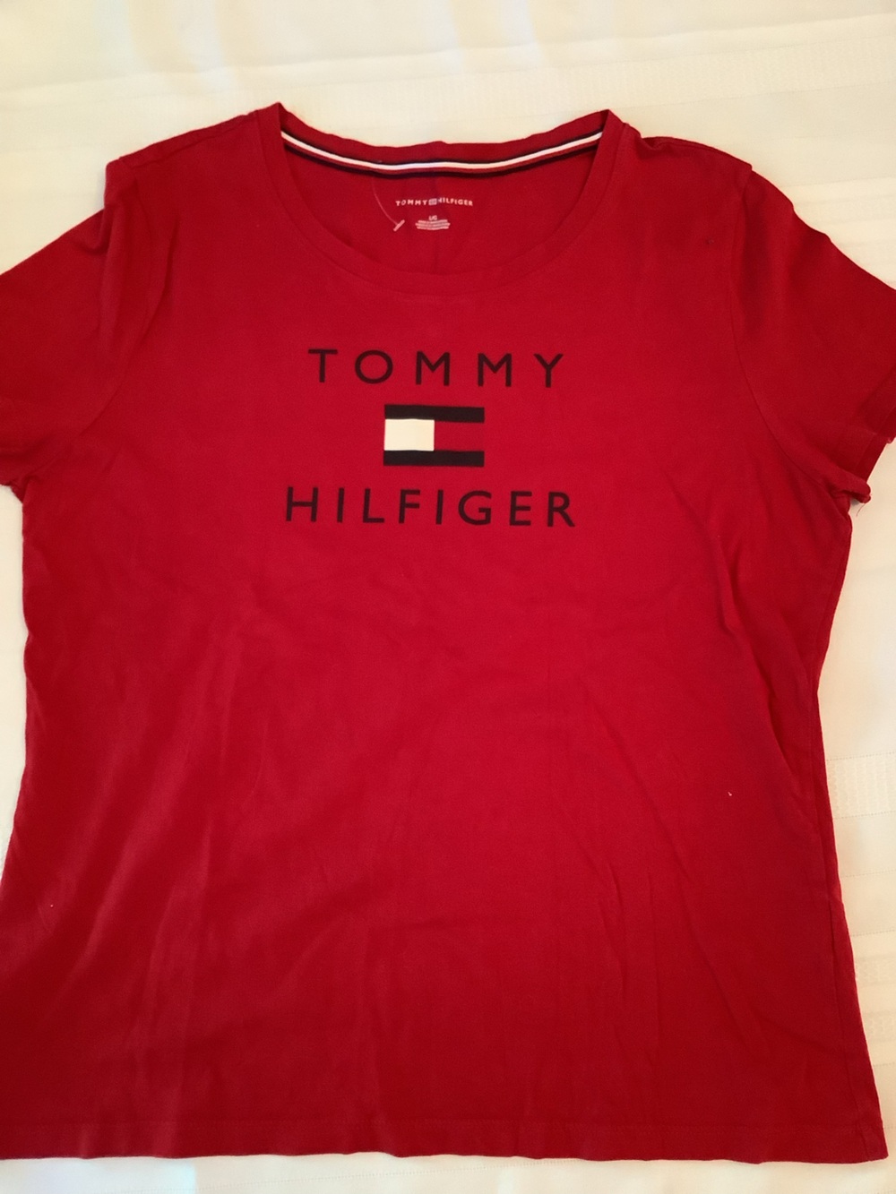 Tommy Hilfiger Women's Red Logo Tee